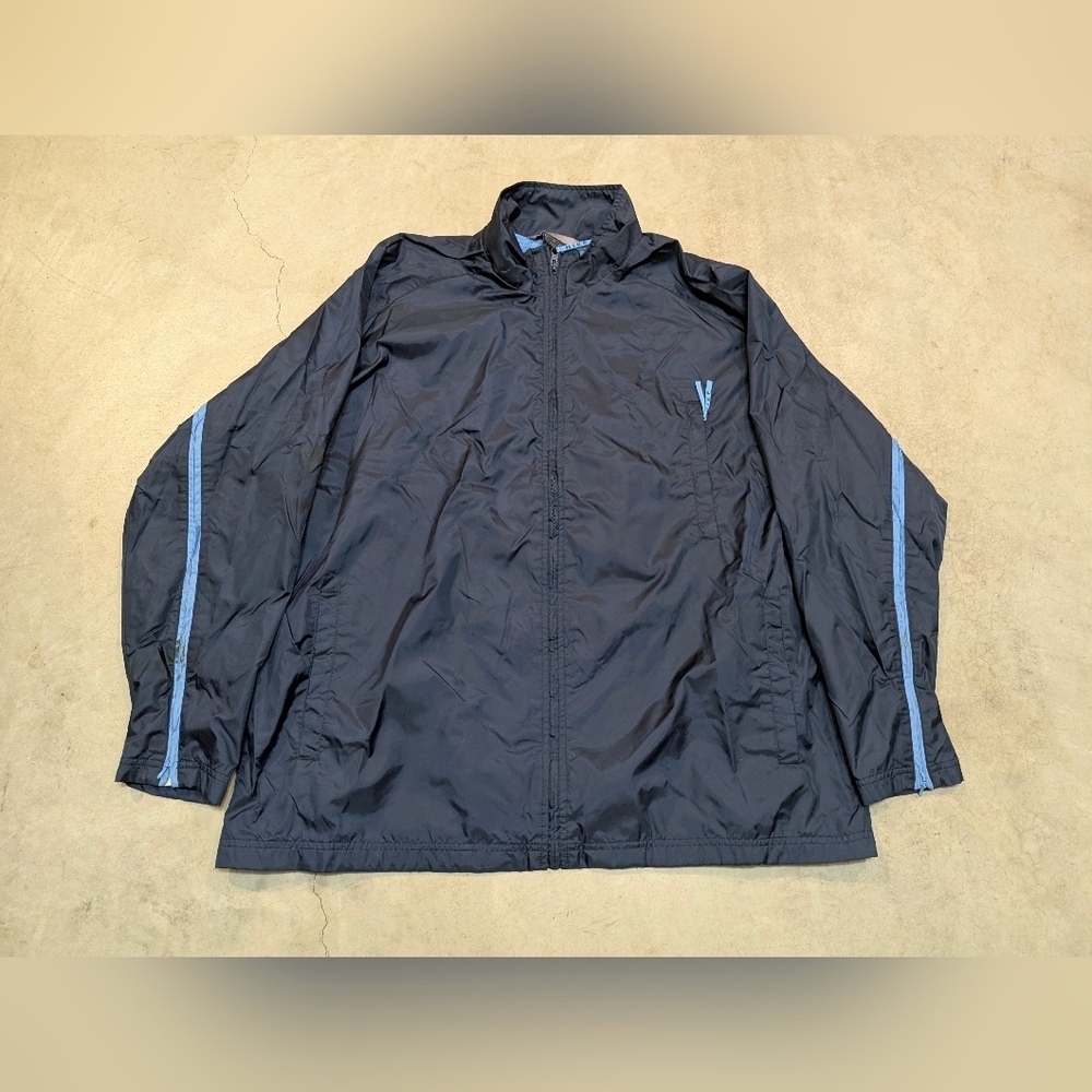 VTG 90s Nike Full Zip Track Jacket Mens XL Navy Flaws